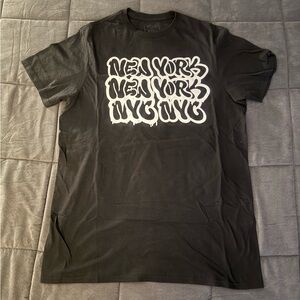 Men’s Black NYC Graphic T-Shirt by Return to Sender Size Medium